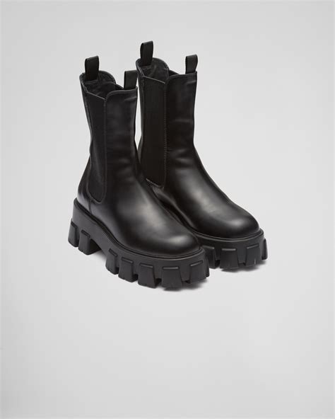 prada brushed calf leather booties|Luxury Boots for Women .